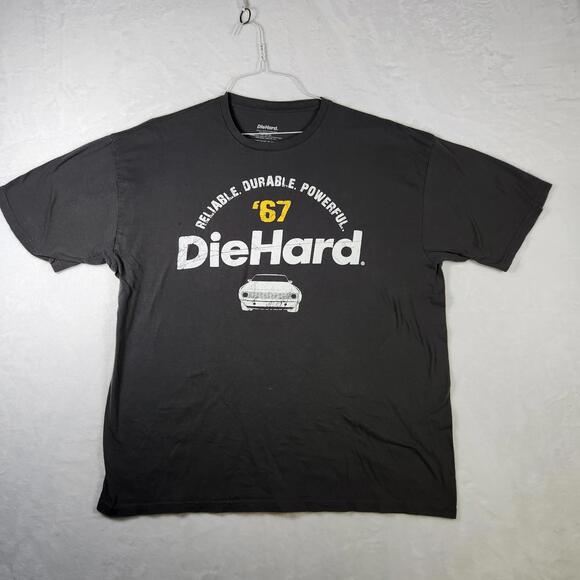 DieHard '67 Muscle Car‎ Graphic Tee 2XL Reliable Durable Black T-Shirt Retro - Picture 1 of 9